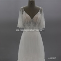 Сексуальная иллюзия без спины V Neck Sweep Train Fashion Bride Bride Wedding Sward Plore